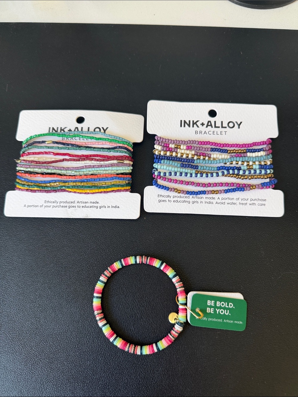 NWT INK + ALLOY Multicolor Beaded Stretch Bracelets